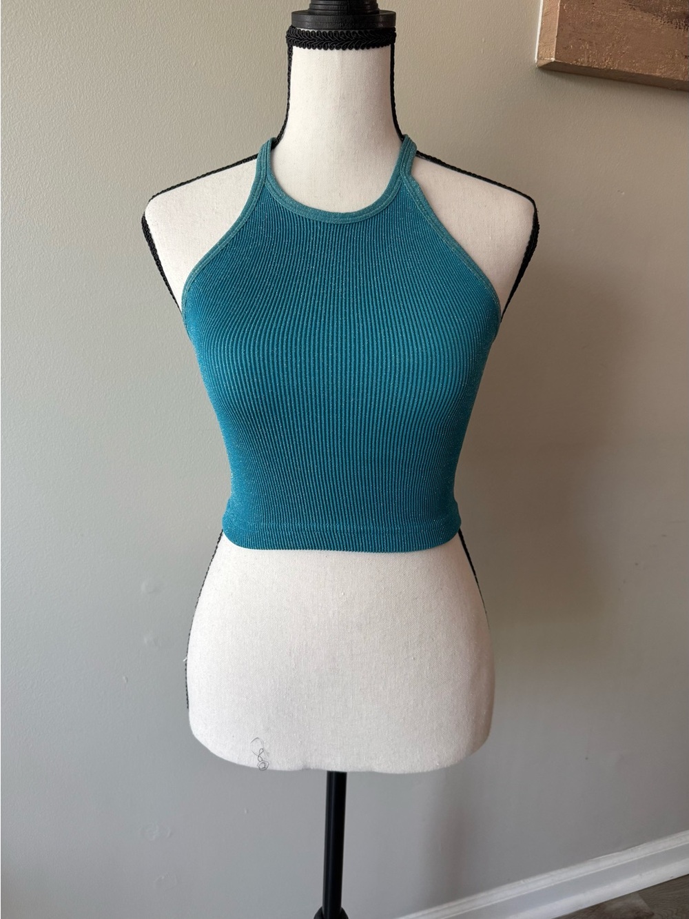 FP Movement by Free People Happiness Runs Metallic Halter Crop Tank
